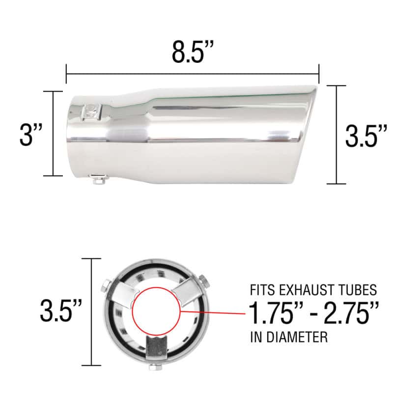 Spectre — Spectre Exhaust Tip 3-1/2in. OD / Slant - view 5