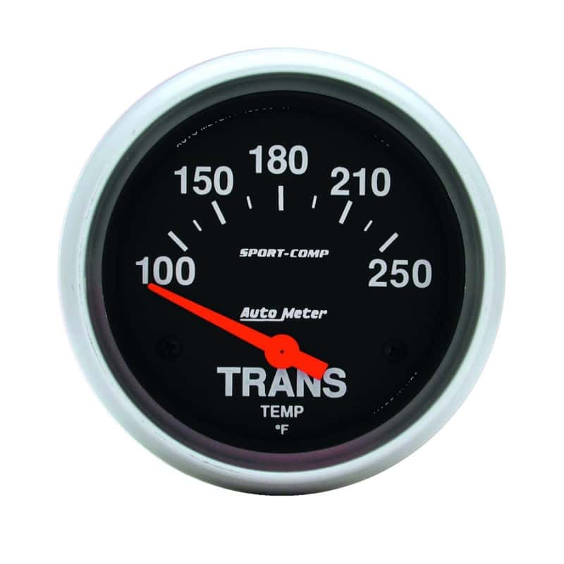 AutoMeter — Autometer Sport-Comp 2-5/8in 100-250 Degrees (F) Electric Transmission Temp Gauge
2-5/8" TRANS TEMP, 1 - view 1