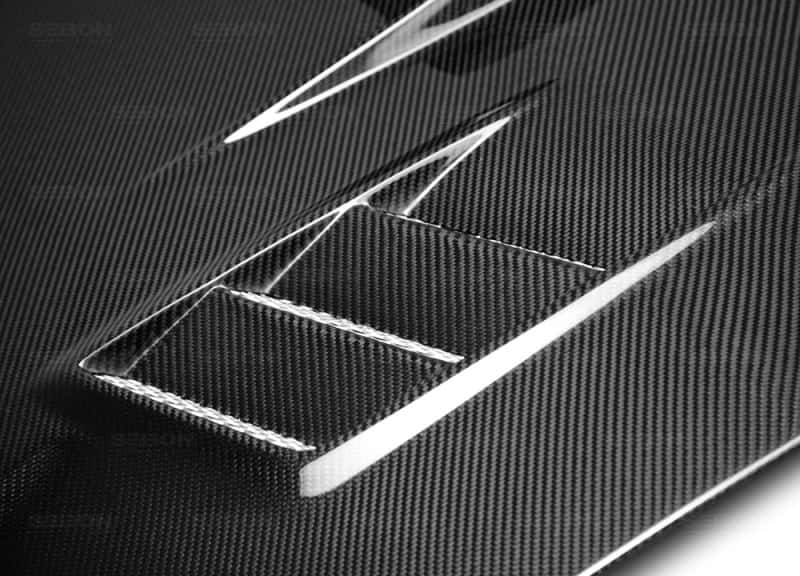 Seibon — Seibon 04-05 Subaru WRX/STi CWII Carbon Fiber Hood - view 4