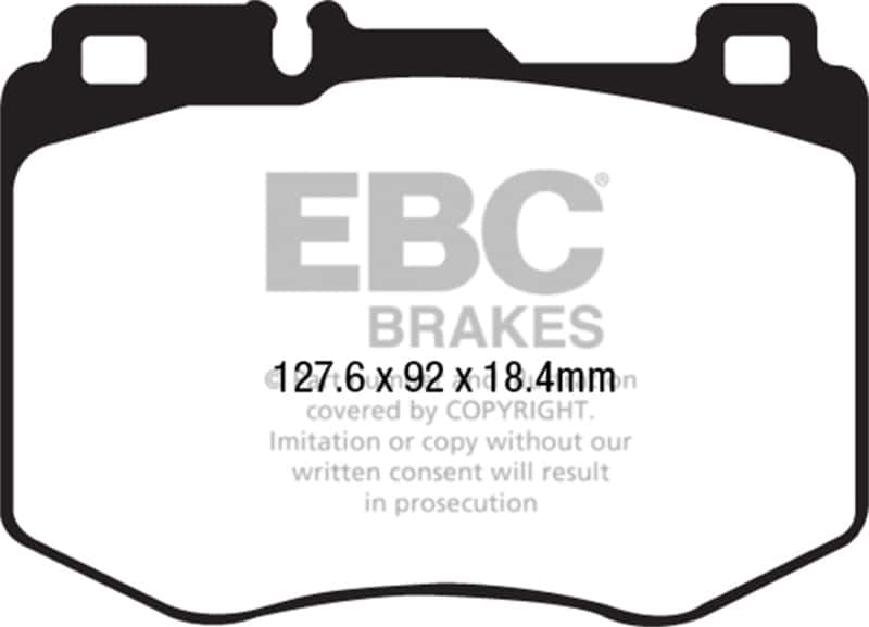 EBC — EBC 15-16 Mercedes-Benz C400 (W205) 3.0 Twin Turbo 4-Matic Redstuff Front Brake Pads
Disc Brake Pad - view 1