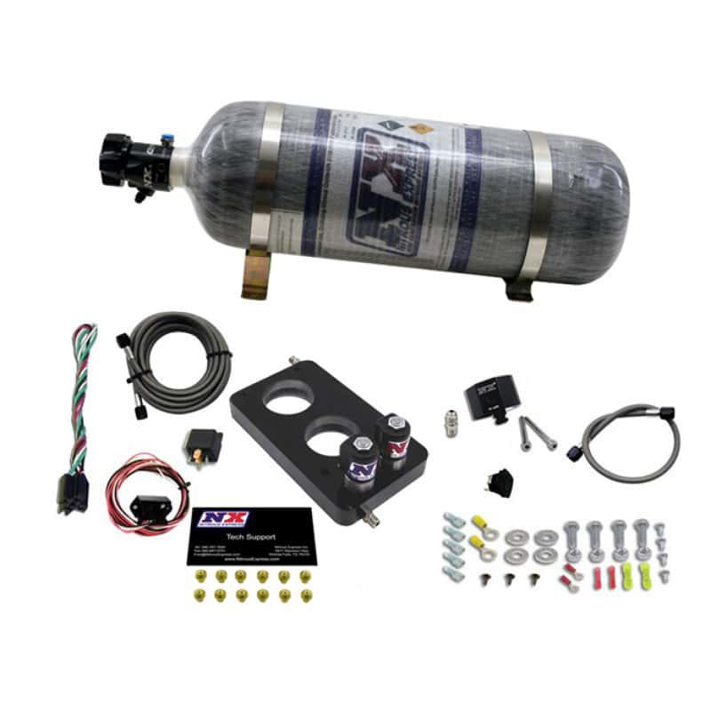 Nitrous Express — Nitrous Express 05-10 Ford Mustang 4.6L 3 Valve Nitrous Plate Kit (50-150HP) w/12lb Bottle
Injection System Kit
N2OSys - view 2