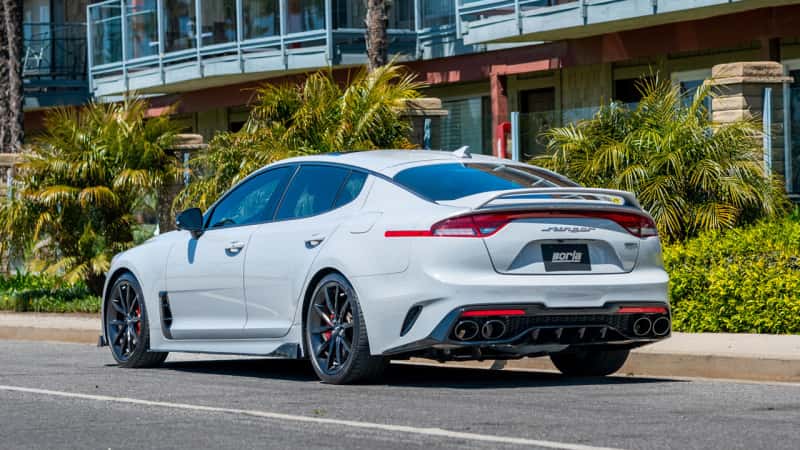 Borla — Borla 22-23 Kia Stinger 3.3L V6 Turbo 2.25in Pipe Dia Dual Split Rear Exit S-Type Cat-Back Exhaust
Cat-Back System - view 3