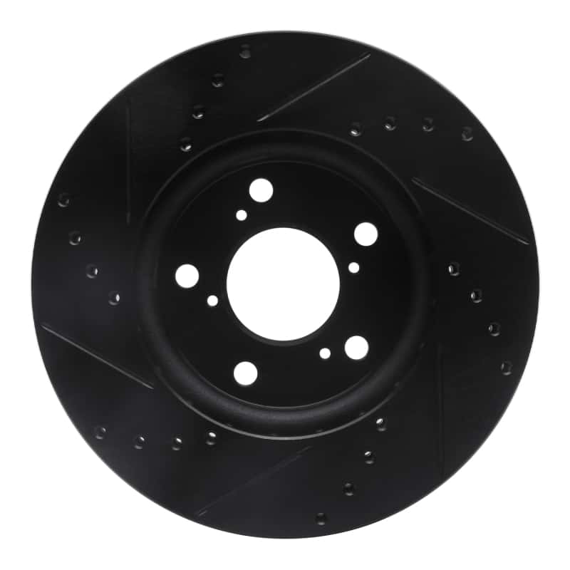 R1 Concepts — R1 05-10 Honda Odyssey Front Right Drilled & Slotted Black Brake Rotor
R1 Brake Rotor Drill - view 5
