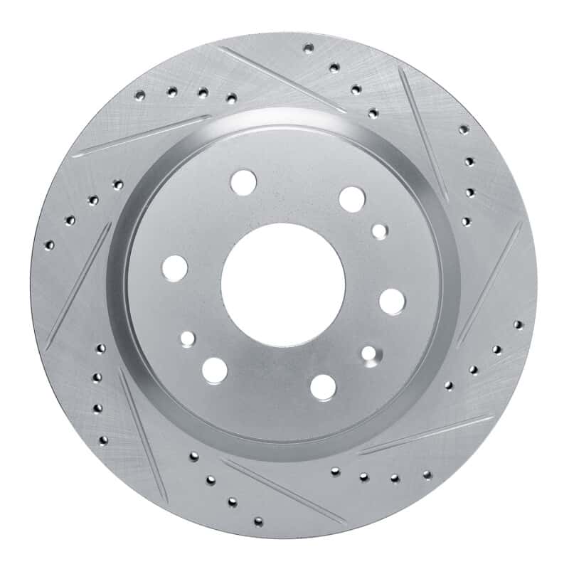 R1 Concepts — R1 23-25 Chevrolet Colorado Rear Right Drilled & Slotted Silver Brake Rotor - view 1