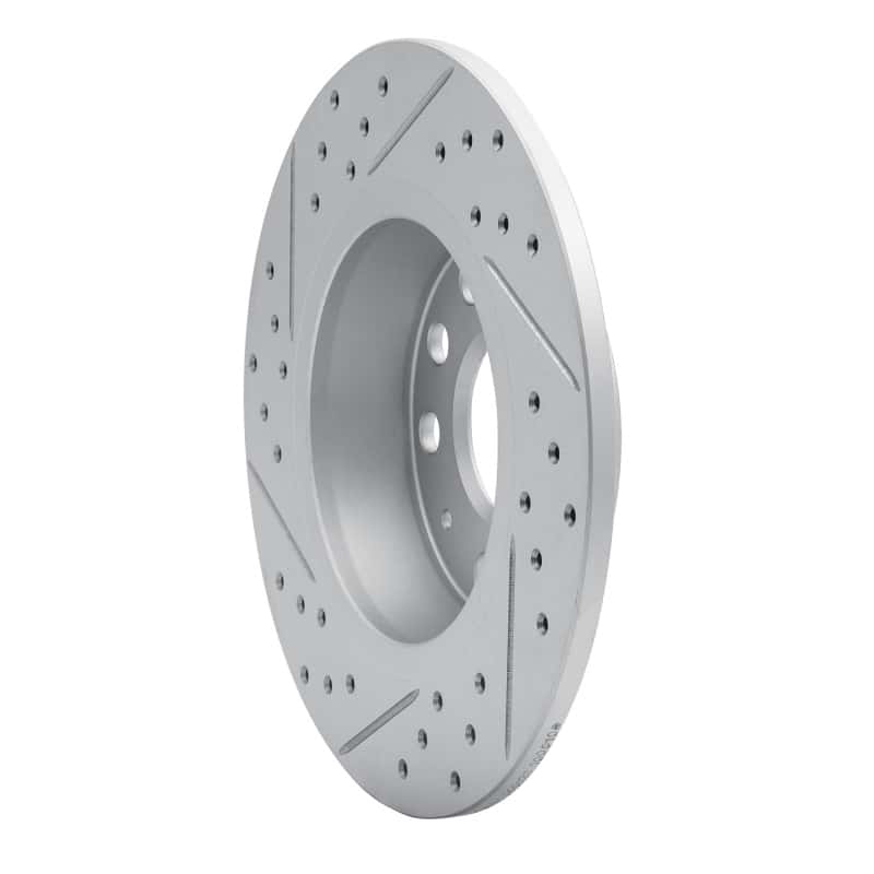R1 Concepts — R1 05-25 Audi A3 Sportback E-Tron Rear Right Drilled & Slotted Geo-Carbon Rotor - view 4