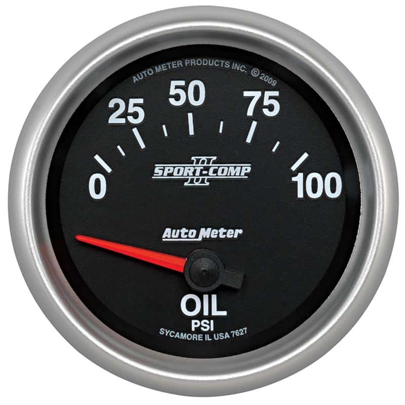 AutoMeter — Autometer Sport-Comp II 0-100 PSI Short Sweep Electronic Oil Pressure Gauge
2-5/8" OIL PRESS, 0- - view 2