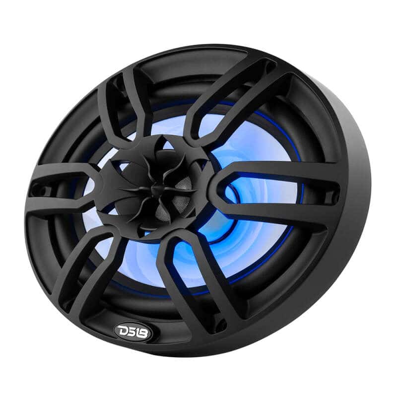 DS18 — DS18 NXL Series Coaxial Marine Speaker w RGB Lights 6x9in 2-Way 125 Watts RMS 4 ohm Black w Cover - view 5