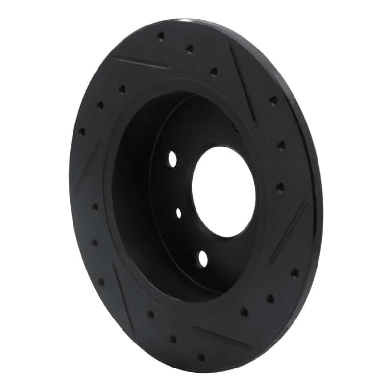 R1 Concepts — R1 90-06 Infiniti G20 Rear Left Drilled & Slotted Black Brake Rotor
R1 Brake Rotor Drill - view 4