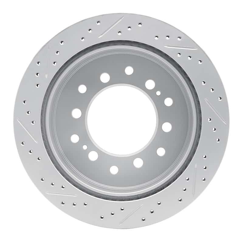 R1 Concepts — R1 01-09 Lexus Gx470 Rear Right Drilled & Slotted Geo-Carbon Rotor - view 5