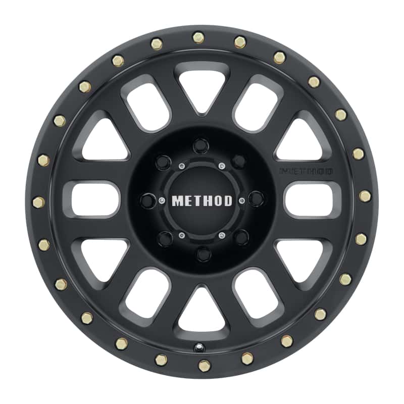 Method Wheels — Method MR309 Grid 18x9 0mm Offset 8x180 130.81mm CB Matte Black Wheel - view 2