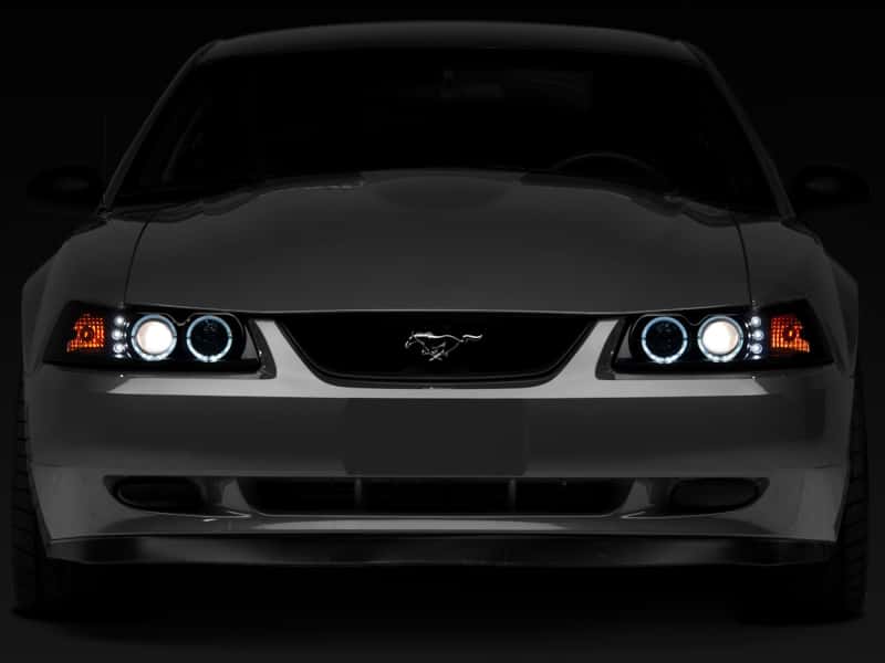 Raxiom — Raxiom 99-04 Ford Mustang Dual LED Halo Projector Headlights- Black Housing (Smoked Lens)
Headlights - view 8