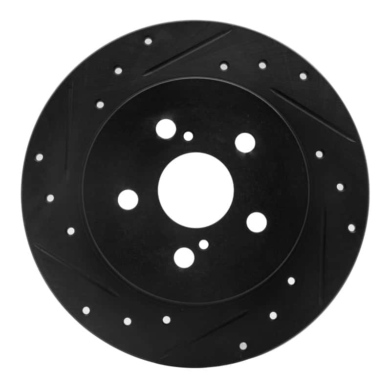 R1 Concepts — R1 09-24 Lexus CT200H Rear Left Drilled & Slotted Black Brake Rotor
R1 Brake Rotor Drill - view 1