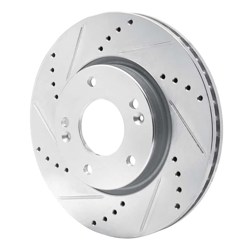 R1 Concepts — R1 03-13 Hyundai Sonata Front Left Drilled & Slotted Silver Brake Rotor
R1 Brake Rotor Drill - view 2