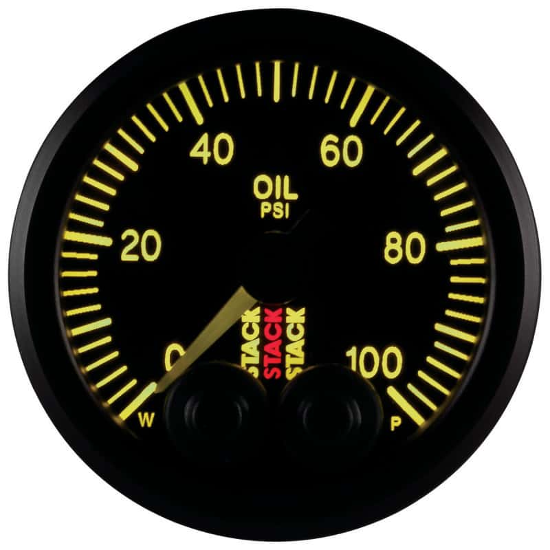 AutoMeter — Autometer Stack Instruments Pro Control 52mm 0-100 PSI Oil Pressure Gauge - Black (1/8in NPTF Male)
Ga OilP PC Bk 100psi - view 10