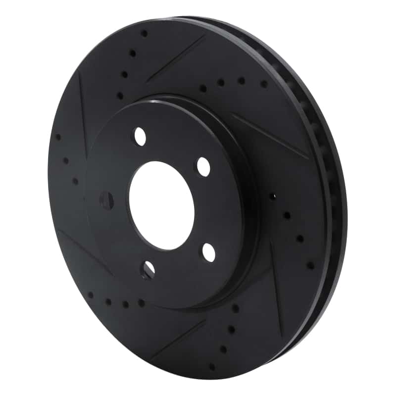 R1 Concepts — R1 05-10 Ford Mustang Front Left Drilled & Slotted Black Brake Rotor
R1 Brake Rotor Drill - view 2