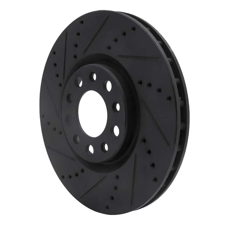 R1 Concepts — R1 2013-2023 Chrysler 200 Front Left Drilled & Slotted Black Brake Rotor
R1 Brake Rotor Drill - view 2
