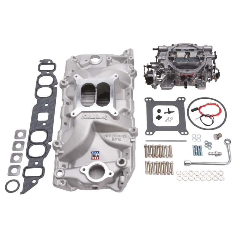 Edelbrock — Edelbrock Manifold And Carb Kit Performer RPM Big Block Chevrolet Oval Port Natural Finish
POWER PKG - view 2