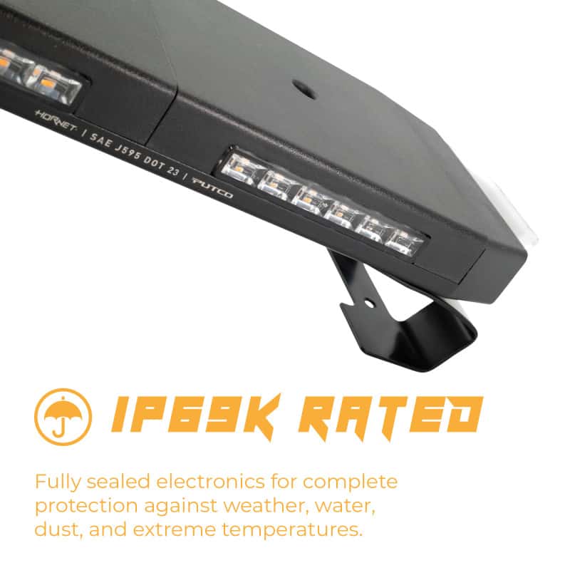 Putco — Putco 36In Universal 36In Tri Color Hornet Light (Amber/Blue/White) - LED Stealth Rooftop Strobe Bar - view 5