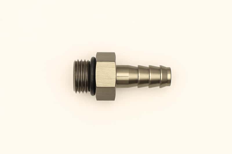 DeatschWerks — DeatschWerks 6AN ORB Male To 5/16in. Male Triple Barb Fitting (Incl. O-Ring) - view 3