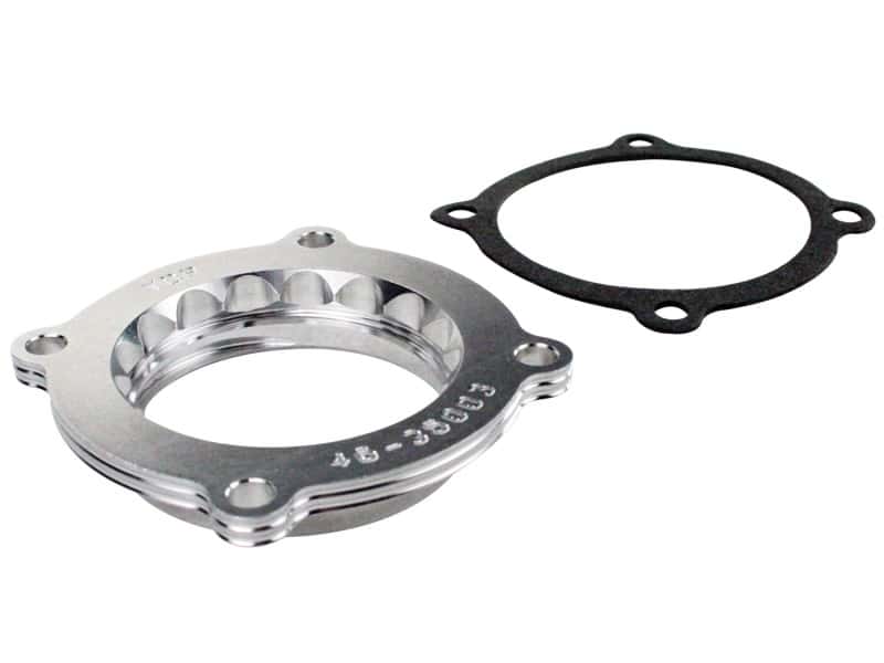 aFe — aFe Silver Bullet Throttle Body Spacers TBS Jeep Wrangler (JK) 2012-2017 V6-3.6L
Throttle Body Spacer
TBdySpacer - view 3