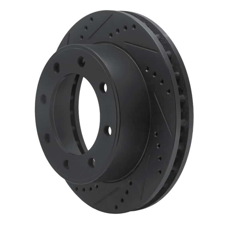 R1 Concepts — R1 99-05 Ford F-250 4WD (Super Duty) Front Left Drilled & Slotted Black Brake Rotor
R1 Brake Rotor Drill - view 2