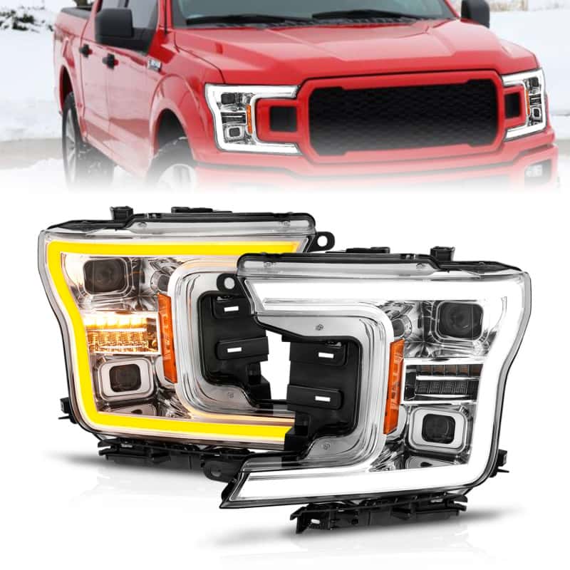 ANZO — ANZO 18-20 Ford F-150 (w/o Fctry LED) Full LED Proj Headlights w/Light Bar Swtchbk Seq. Chrome w/Int
Head Light Set
HdLtSet - view 2