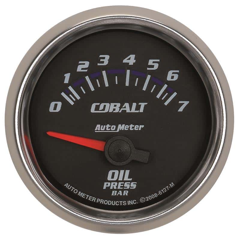 AutoMeter — Autometer Cobalt 52mm 0-7 BAR Short Sweep Electric Oil Pressure Gauge
GA 2" OILP 7BAR E CB - view 2