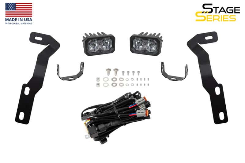 Diode Dynamics — Diode Dynamics 16-21 Toyota Tacoma Stage Series 2in LED Ditch Light Kit Sport - White Combo - view 8