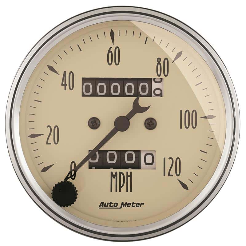 AutoMeter — AutoMeter Gauge Speedometer 3-1/8in. 120MPH Mechanical Antique Beige
3-1/8" SPD MECH AB - view 1