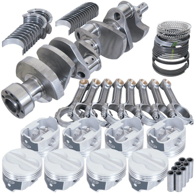 Eagle — Eagle Chevy 350 1Pc 3.750in Int Balance Crank 5.700in I-Beam Rods 4.000in Pistons Rotating Assembly
STREET & STRIP ASSY - view 1