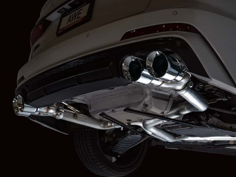 AWE Tuning — AWE Tuning 19-23 Audi C8 S6/S7 2.9T V6 AWD Track Edition Exhaust - Chrome Silver Tips
Track Exhaust - view 2