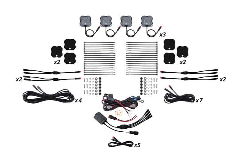 Diode Dynamics — Diode Dynamics RGBW Rock Light Installer Magnet Mount Kit w/Controller (12-pack) - view 1