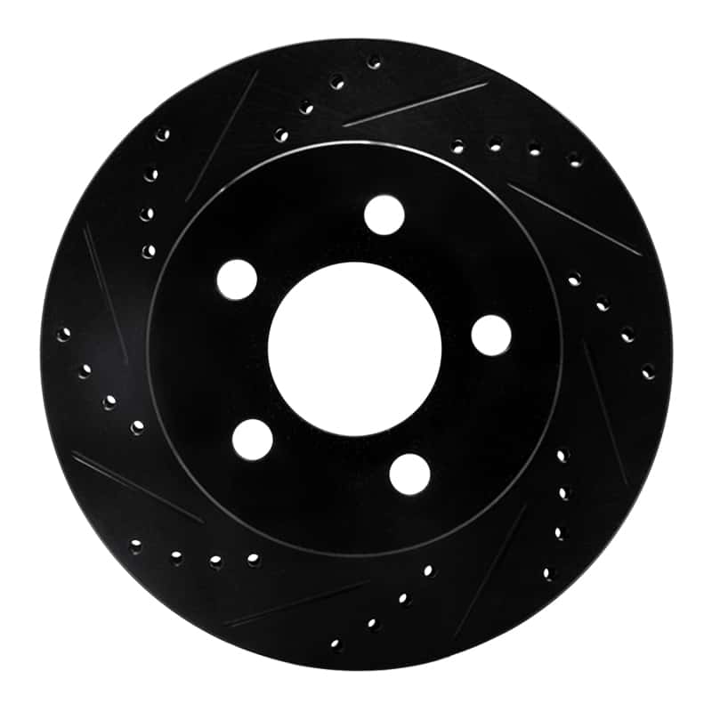 R1 Concepts — R1 99-06 Jeep Cherokee Front Left Drilled & Slotted Black Brake Rotor
R1 Brake Rotor Drill - view 1