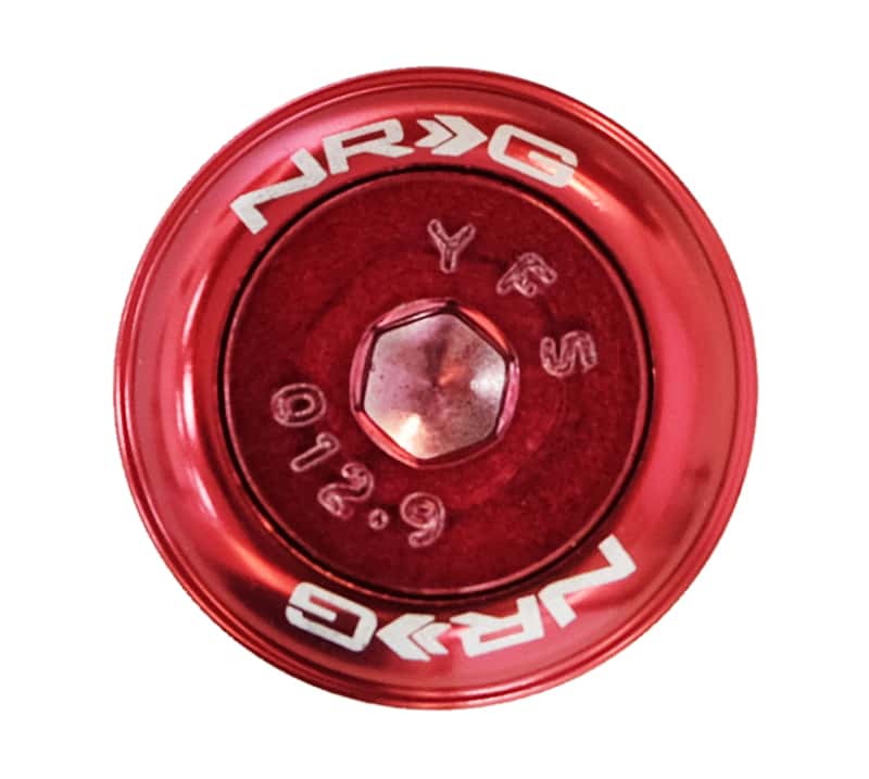 NRG — NRG Fender Washer Kit w/Color Matched M8 Bolt Rivets For Plastic (Red) - Set of 8 - view 2
