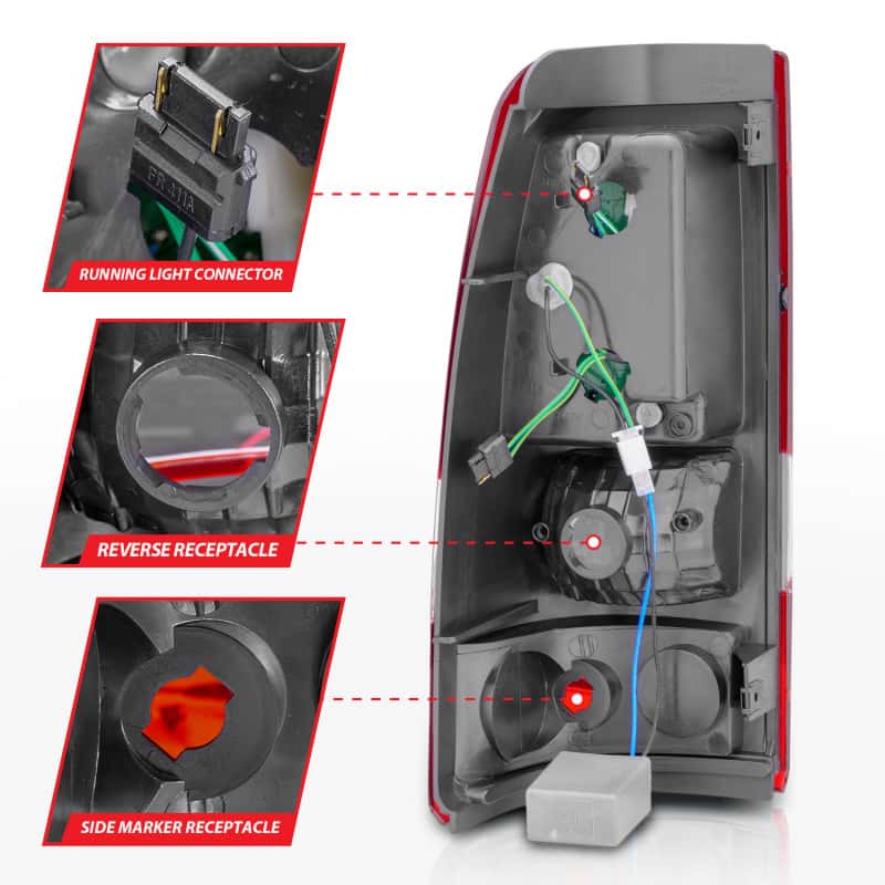 ANZO — ANZO 2003-2006 Chevrolet Silverado 1500 LED Taillights Red/Clear
TailLightSet - view 8