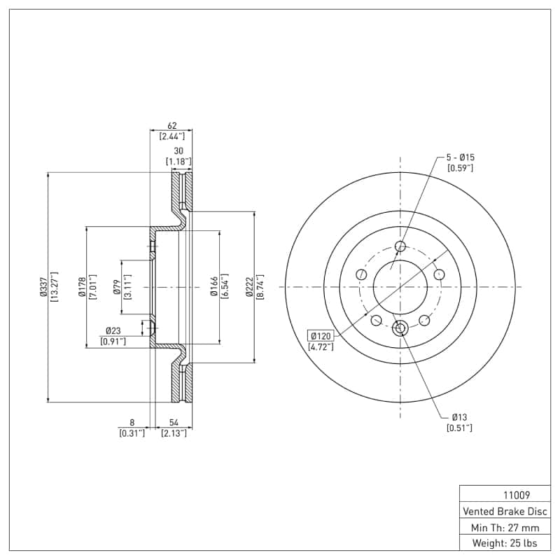 DFC — DFC 05-09 Land Rover LR3 Front GeoSPEC Coated Rotor
DFC Brake Rotor - view 2