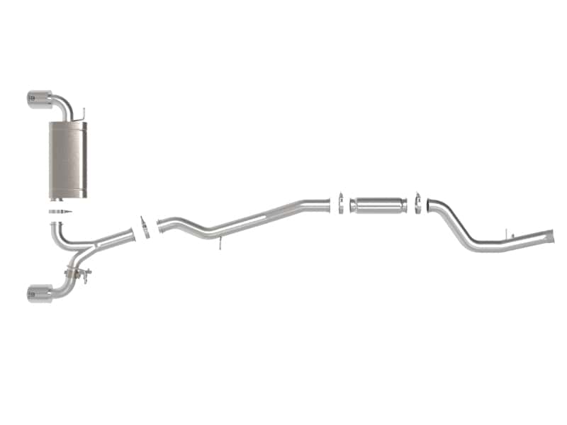 aFe — aFe POWER Takeda 2021 Toyota Supra 2.0L (t) 2.5in-3in 304 SS CB Exhaust w/ Polished Tips
Cat-Back Exhaust - view 4