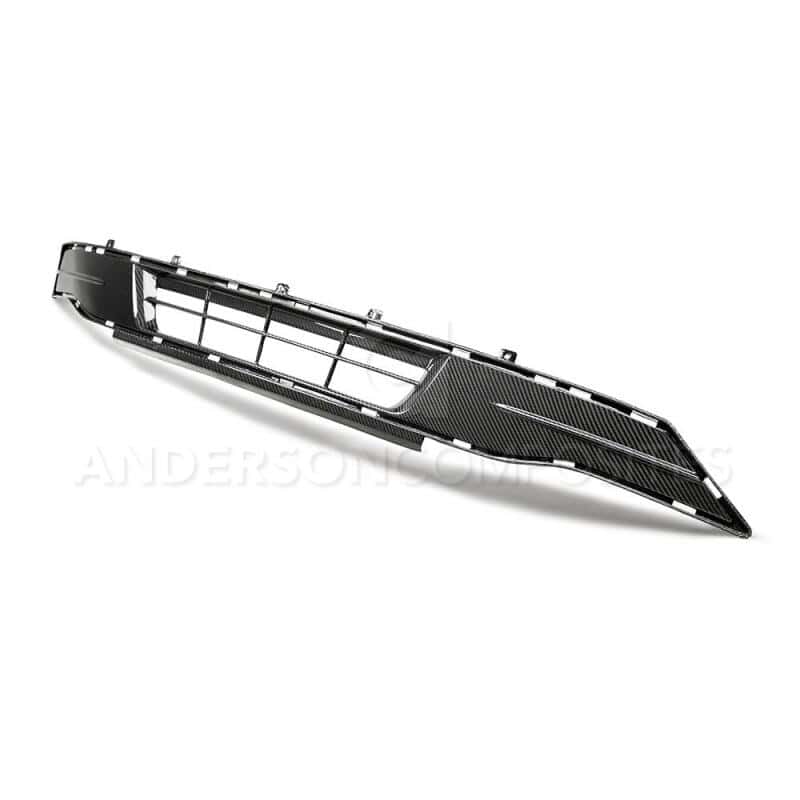 Anderson Composites — Anderson Composites 2018 Ford Mustang Carbon Fiber Lower Grille - view 2