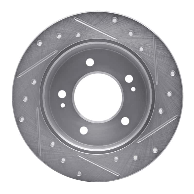 R1 Concepts — R1 11-25 Hyundai Elantra Coupe Rear Left Drilled & Slotted Silver Brake Rotor
R1 Brake Rotor Drill - view 5