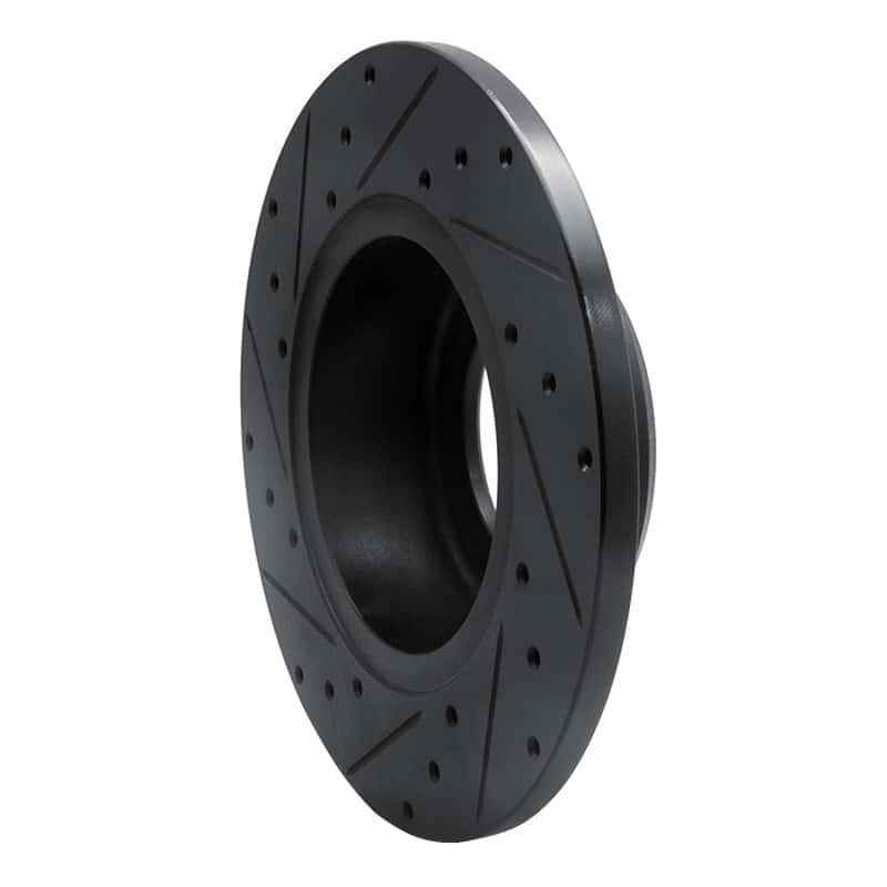 R1 Concepts — R1 74-99 Land Rover Defender 110 Front Right Drilled & Slotted Black Brake Rotor
R1 Brake Rotor Drill - view 4