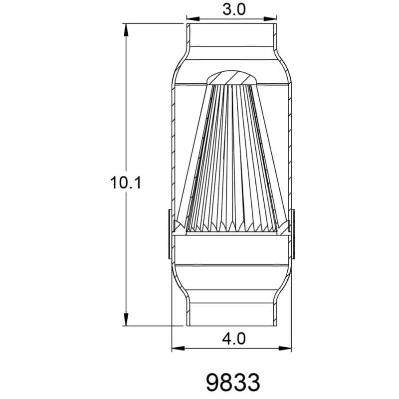 Spectre — Spectre Inline Air Box 4in. w/Filter - view 3