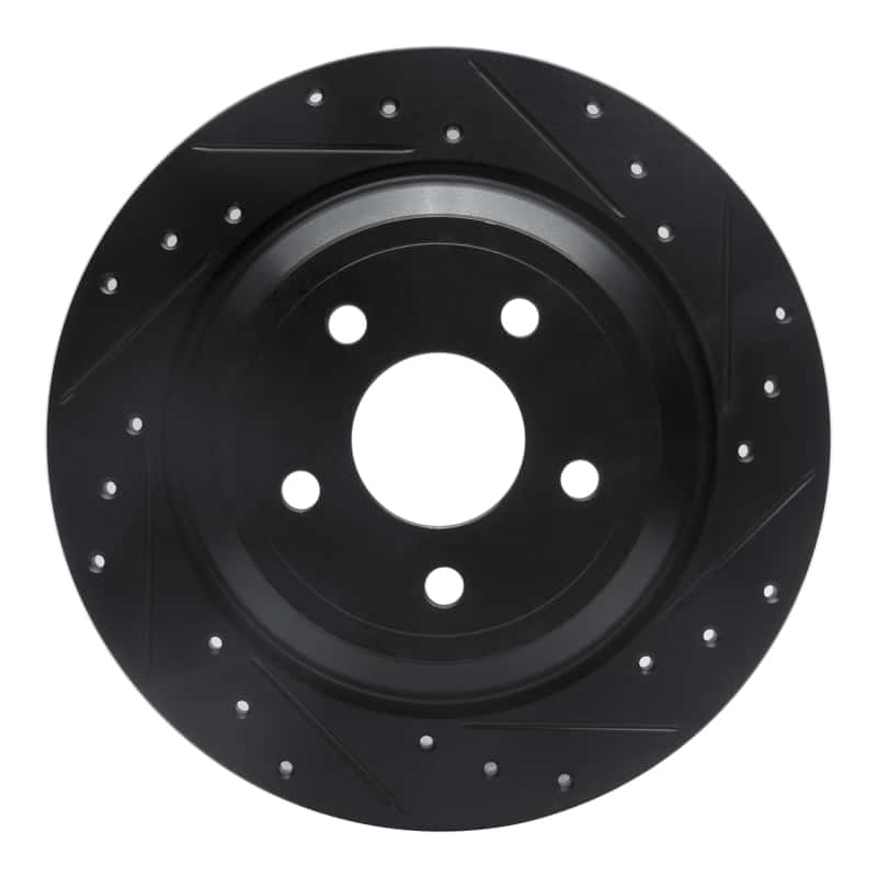 R1 Concepts — R1 16-25 Ford Focus Rear Right Drilled & Slotted Black Brake Rotor
R1 Brake Rotor Drill - view 1