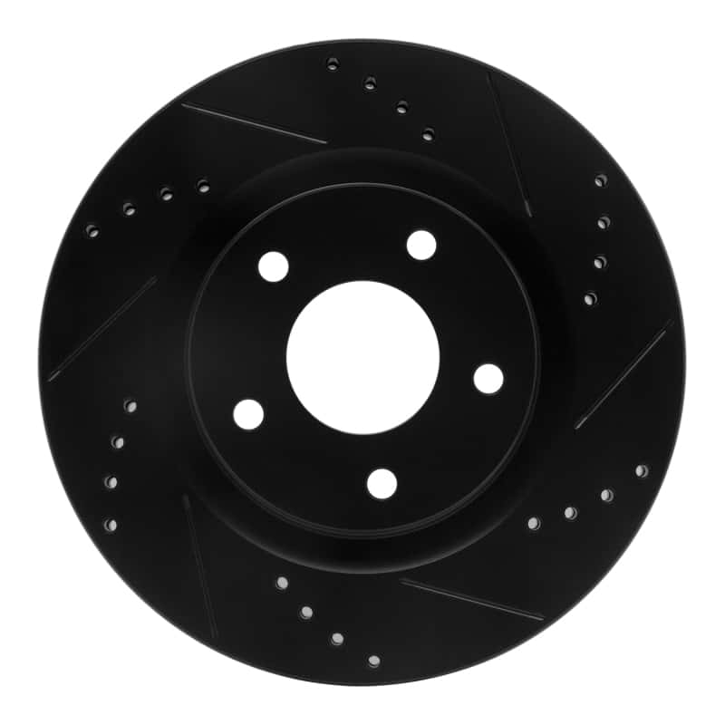 R1 Concepts — R1 11-19 Nissan Juke Front Right Drilled & Slotted Black Brake Rotor
R1 Brake Rotor Drill - view 1