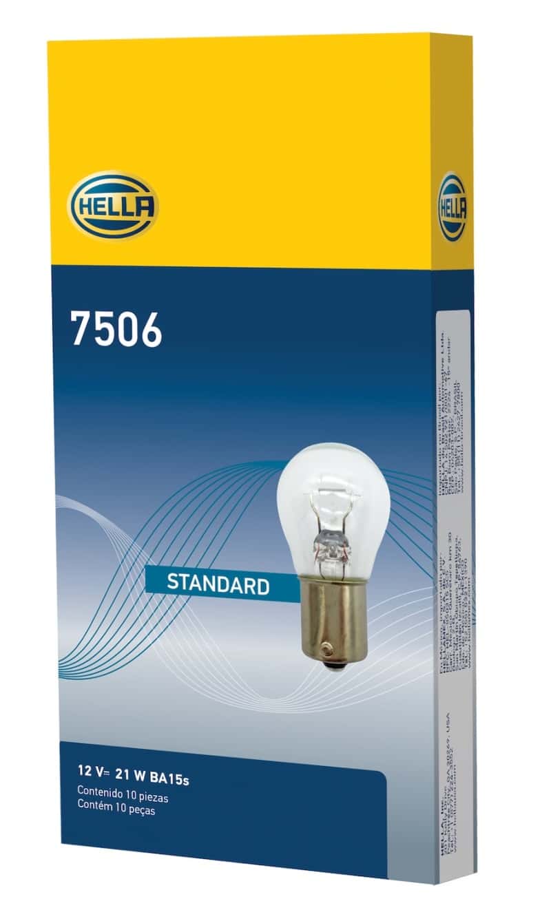 Hella — Hella Bulb 7506 12V 21W BA15s S8
7506 Incan Bulb - view 6