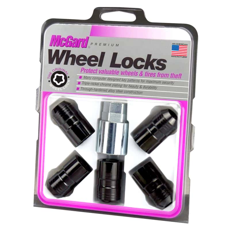 McGard — McGard Wheel Lock Nut Set - 5pk. (Cone Seat) M14X1.5 / 22mm Hex / 1.639in OAL - Black - view 3