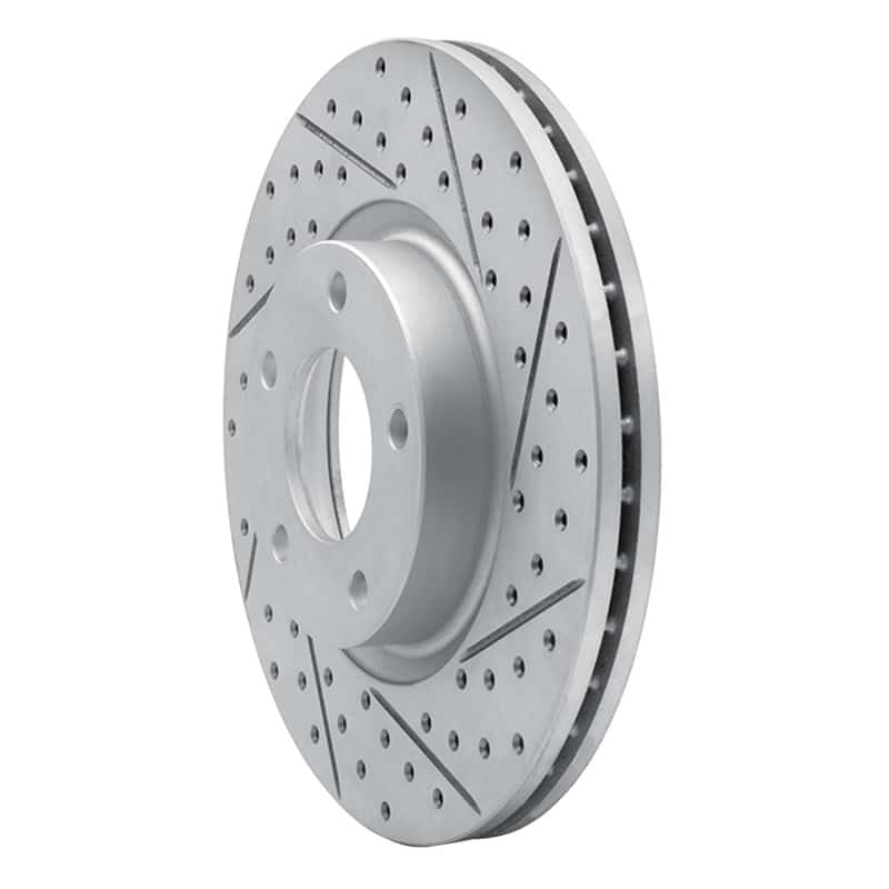 R1 Concepts — R1 04-15 Mazda 3 Front Right Drilled & Slotted Geo-Carbon Rotor - view 2