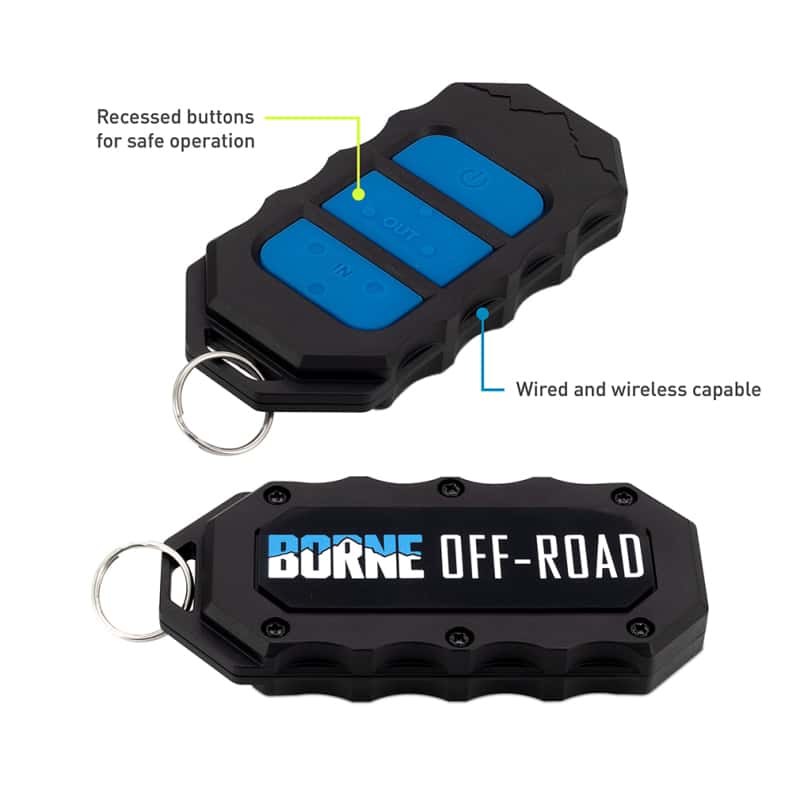 Borne Off-Road — Borne Off-Road 10K Winch - Black Synthetic Rope - view 3