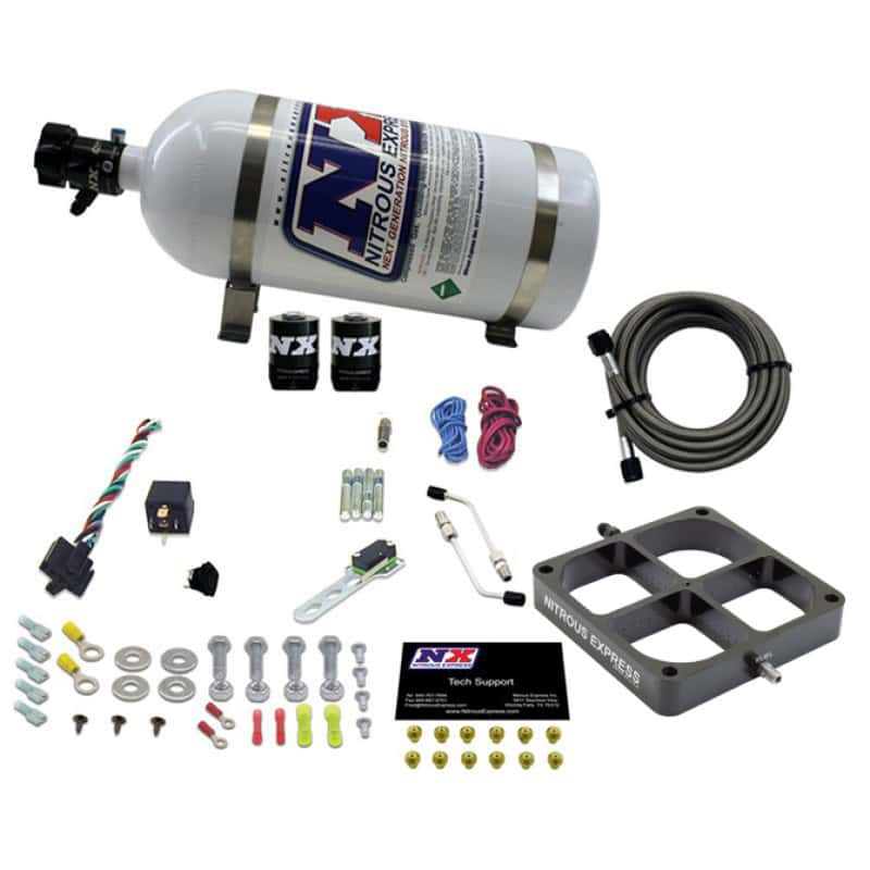 Nitrous Express — Nitrous Express Single Entry Crossbar 8500 Based Throttle Body Nitrous Kit w/10lb Bottle
Injection System Kit
N2OSys - view 3