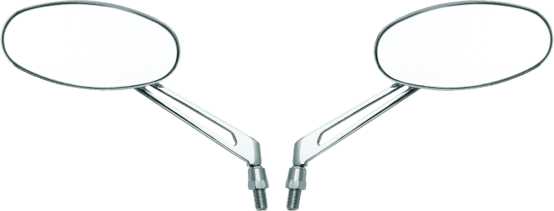 BikeMaster — BikeMaster Oval Mirror Machined Arm w/10mm/Yam 10mm/HD Adapters - Pair - Chrome - view 2