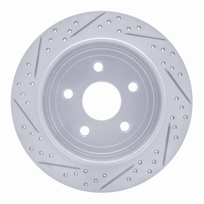 R1 Concepts — R1 07-18 Jeep Wrangler Rear Right Drilled & Slotted Geo-Carbon Rotor - view 5